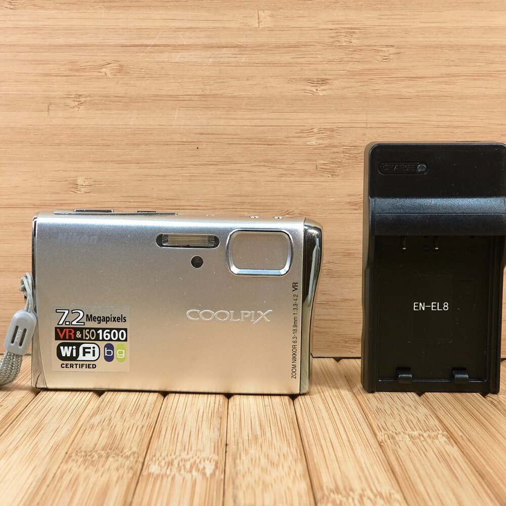 Nikon Coolpix S50c 7.2MP Digital Camera, with 3X Optical Zoom, Silver